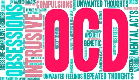 OCD Word Cloud Stockillustratie