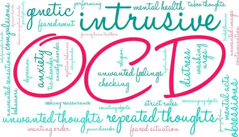 OCD Word Cloud Stock Illustration