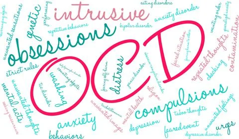 OCD Word Cloud Stock Illustration