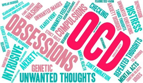 OCD Word Cloud Stockillustratie