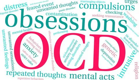 OCD Word Cloud Stock Illustration