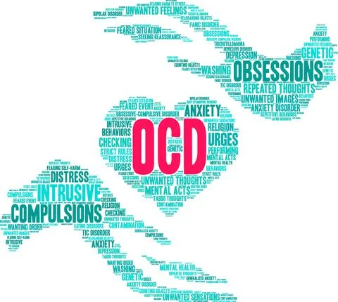 OCD Word Cloud Stock Illustration