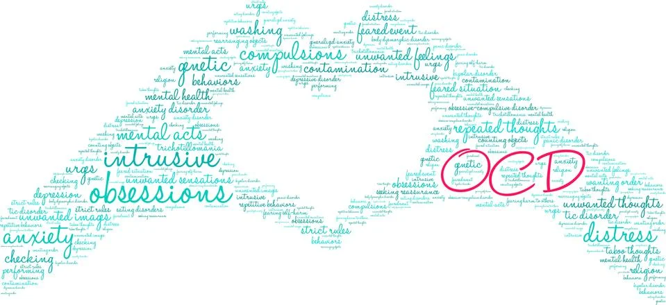OCD Word Cloud Stockillustratie