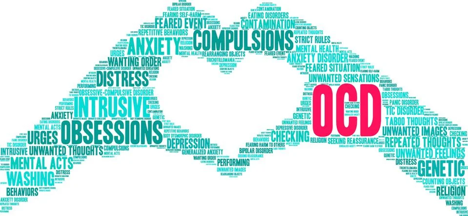 OCD Word Cloud Stock Illustration