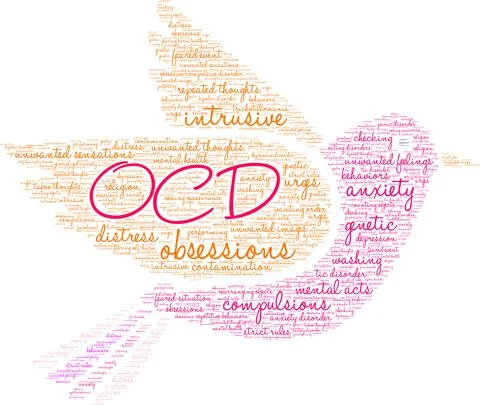 OCD Word Cloud Stock Illustration