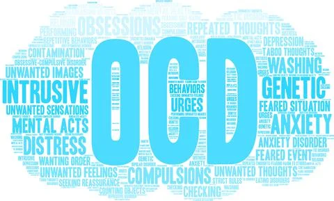 OCD Word Cloud Stock Illustration
