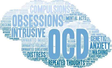 OCD Word Cloud Stock Illustration