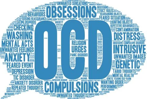OCD Word Cloud 스톡 일러스트