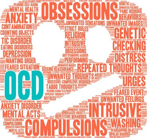OCD Word Cloud Stockillustratie