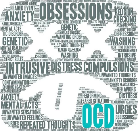 OCD Word Cloud イラスト素材