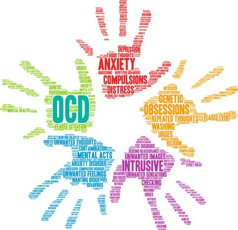 OCD Word Cloud Stock Illustration