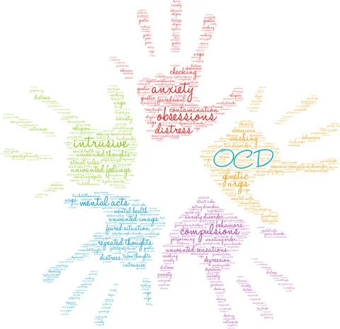OCD Word Cloud Stock Illustration