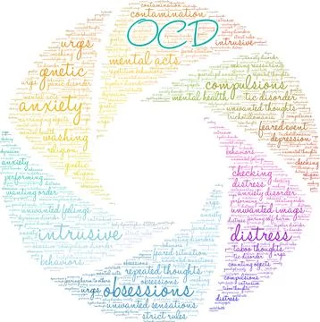 OCD Word Cloud Stock Illustration