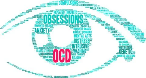 OCD Word Cloud Stock Illustration
