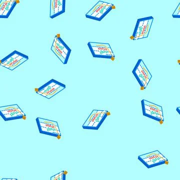 Ocean acidification chart world ocean isometric icon seamless pattern 스톡 일러스트
