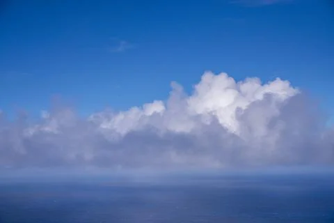 Ocean Aerial with Large Cloud Foto stock
