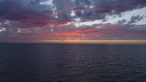 Ocean After Sunset Stock Footage 147237438
