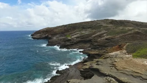 Ocean Airial view, Wind Driven High Waves Stock Footage 94542344
