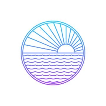 Ocean and beach panorama. Stock-Illustration