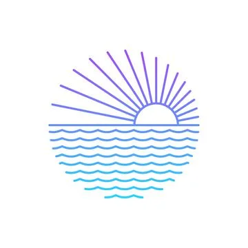 Ocean and beach panorama. Stock-Illustration