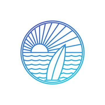 Ocean and beach panorama. Stock-Illustration