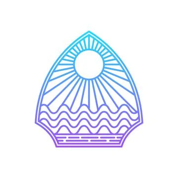 Ocean and beach panorama. イラスト素材
