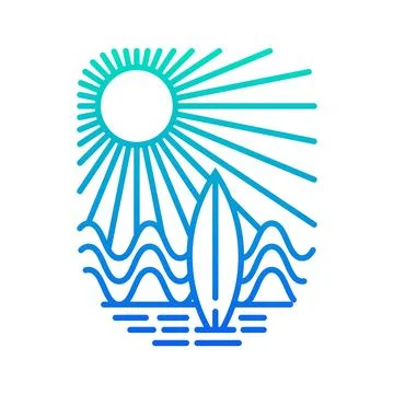 Ocean and beach panorama イラスト素材