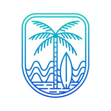 Ocean and beach panorama イラスト素材