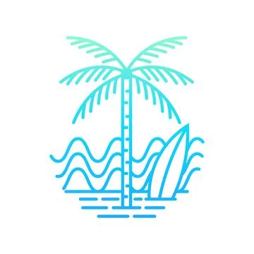 Ocean and beach panorama 스톡 일러스트