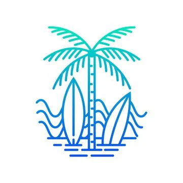Ocean and beach panorama イラスト素材