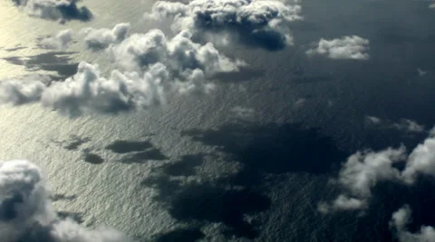 The ocean and the clauds Stock Footage 36488110
