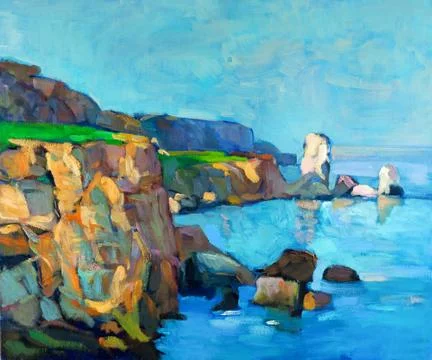 Ocean and cliffs Stock Photos