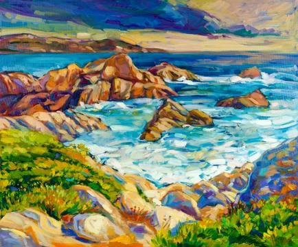 Ocean and cliffs Stock Photos