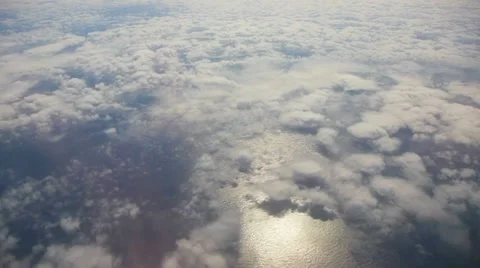 Ocean and Clouds Aerial Stock-Footage 10829244