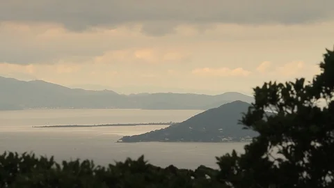 Ocean and mountains Stock Footage 90959915