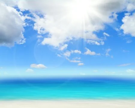 Ocean and perfect sky 스톡 일러스트