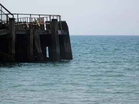 Ocean And Pier Side Stock Photos