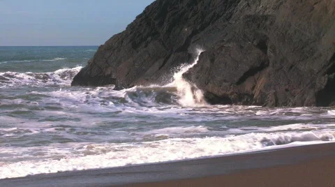 Ocean and rock Stock Footage 496779