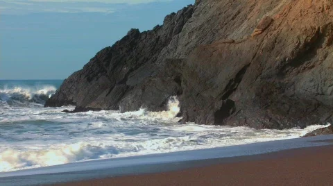 Ocean and rock2 Stock Footage 484357