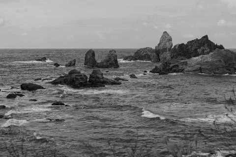 Ocean and rocks2 Stock Photos