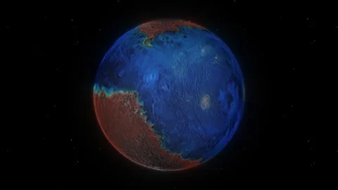 Ocean and Sand Exoplanet Seamless Loop 3 Stock Footage 287463583