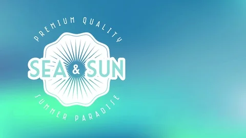Ocean and sun fancy value summer paradise written internal and out shell Stock Footage 129796520