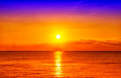 Ocean and sunset Fotos Stock