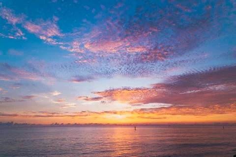 Ocean and Sunset. Stock Photos