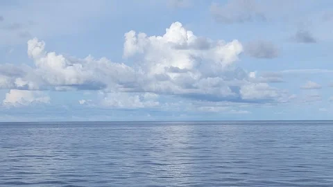 Ocean and various kinds of clouds in the sky Stock Footage 292441322