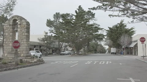Ocean Avenue Stock Footage 134423603