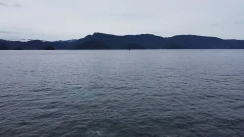 Ocean Background Flying Over Water Stock Footage 177942481