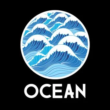 Ocean background Stock Illustration