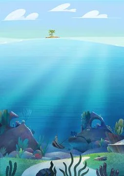 OCEAN Background Stock Illustration