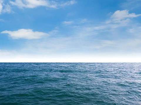 Ocean Background Texture Surface Blue Sea and Horizon Nature Summer 写真素材